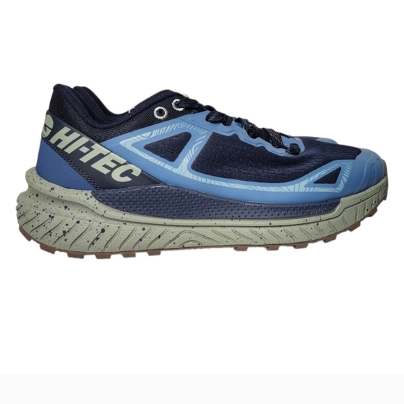 🆕Hi-Tec Men's Trail Running Athletic Shoes In Captains Blue/Seagrass/Black Iris - Picture 1 of 6